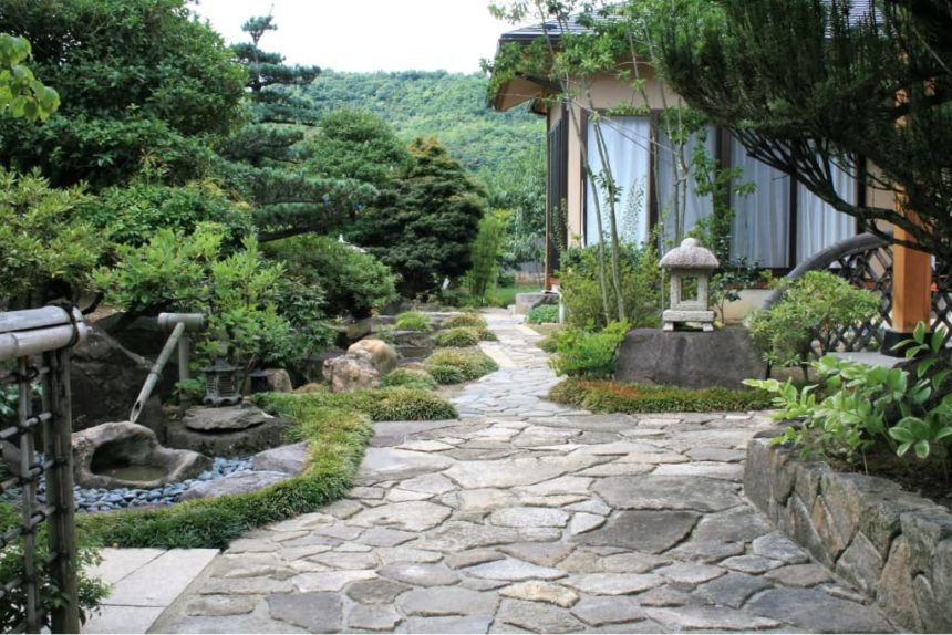 京都風の日本庭園