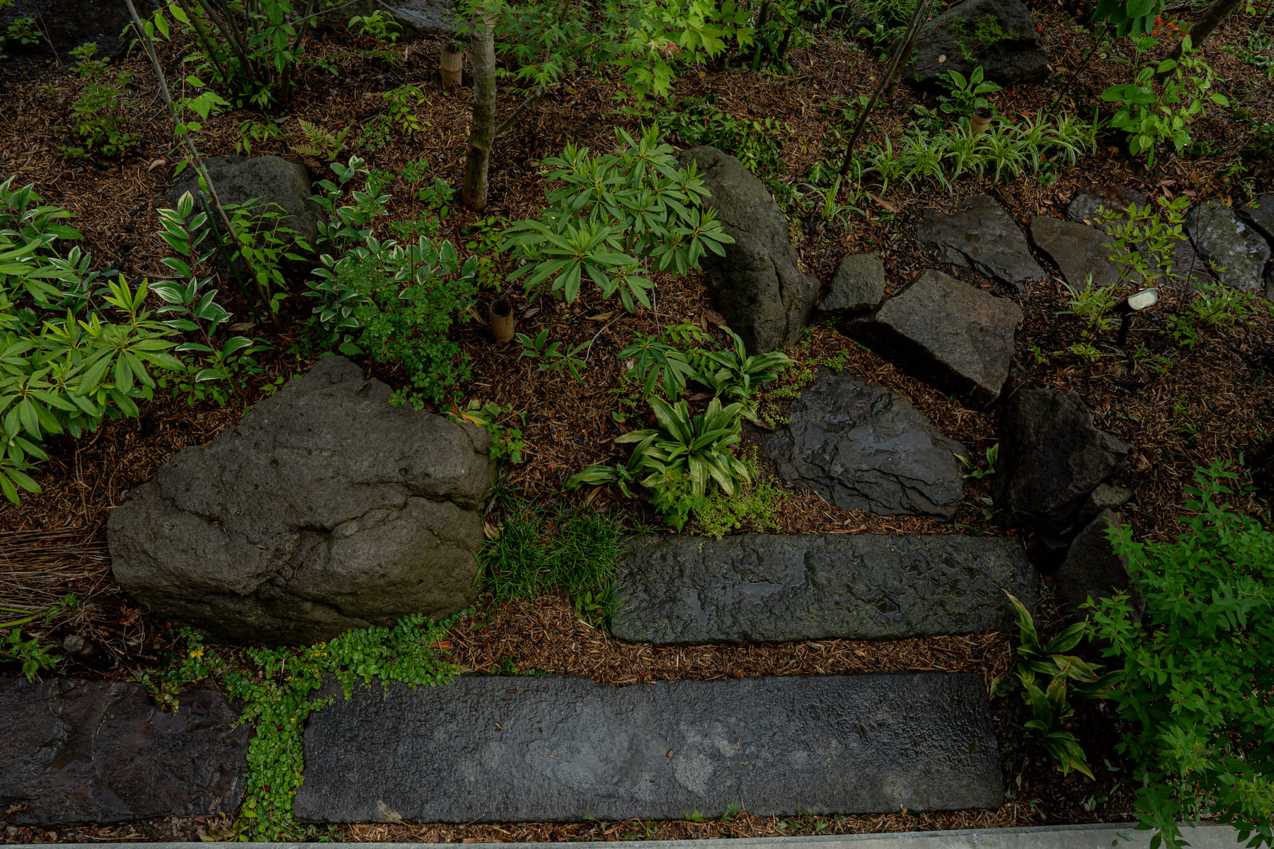 バランスの良い石のレイアウト